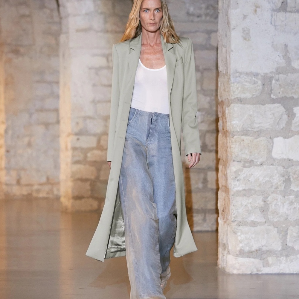 Christopher Esber Silk Parchment Denim Jean